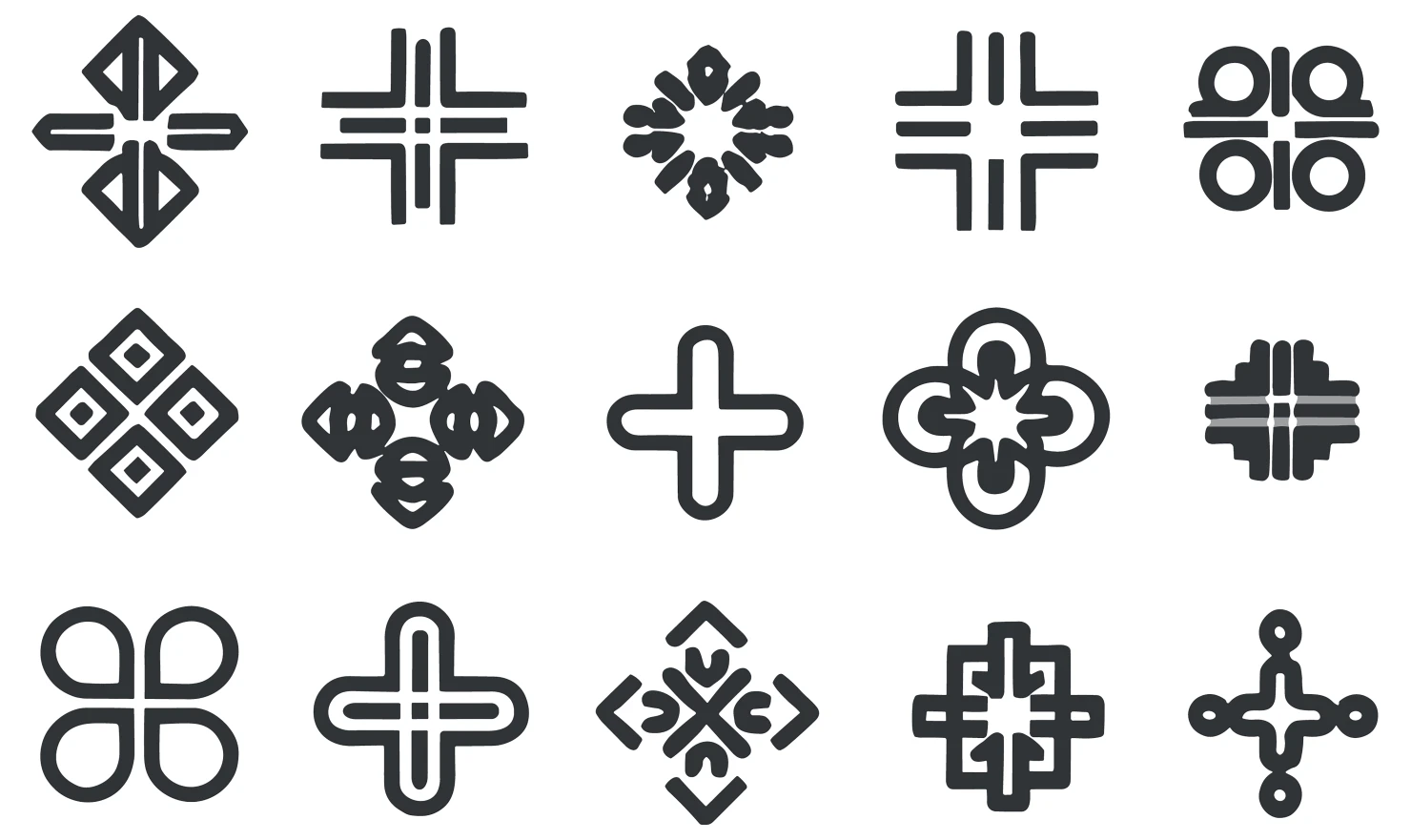 Cross customizable icon set design #34536