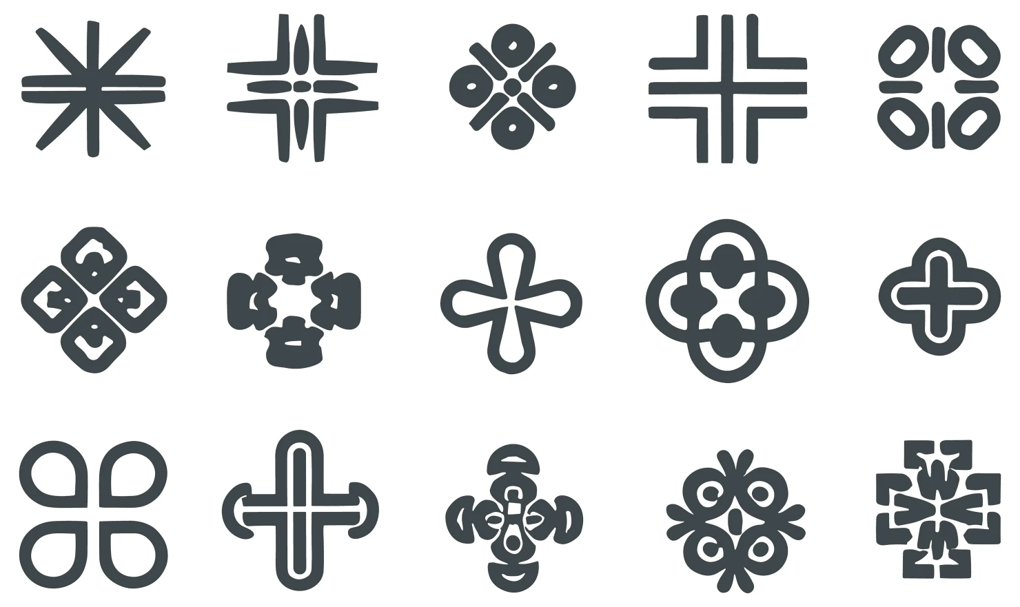 Cross customizable icon set design #34537