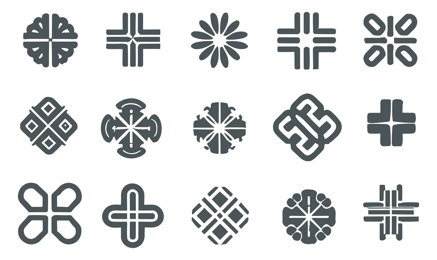 Cross customizable icon set design #34538