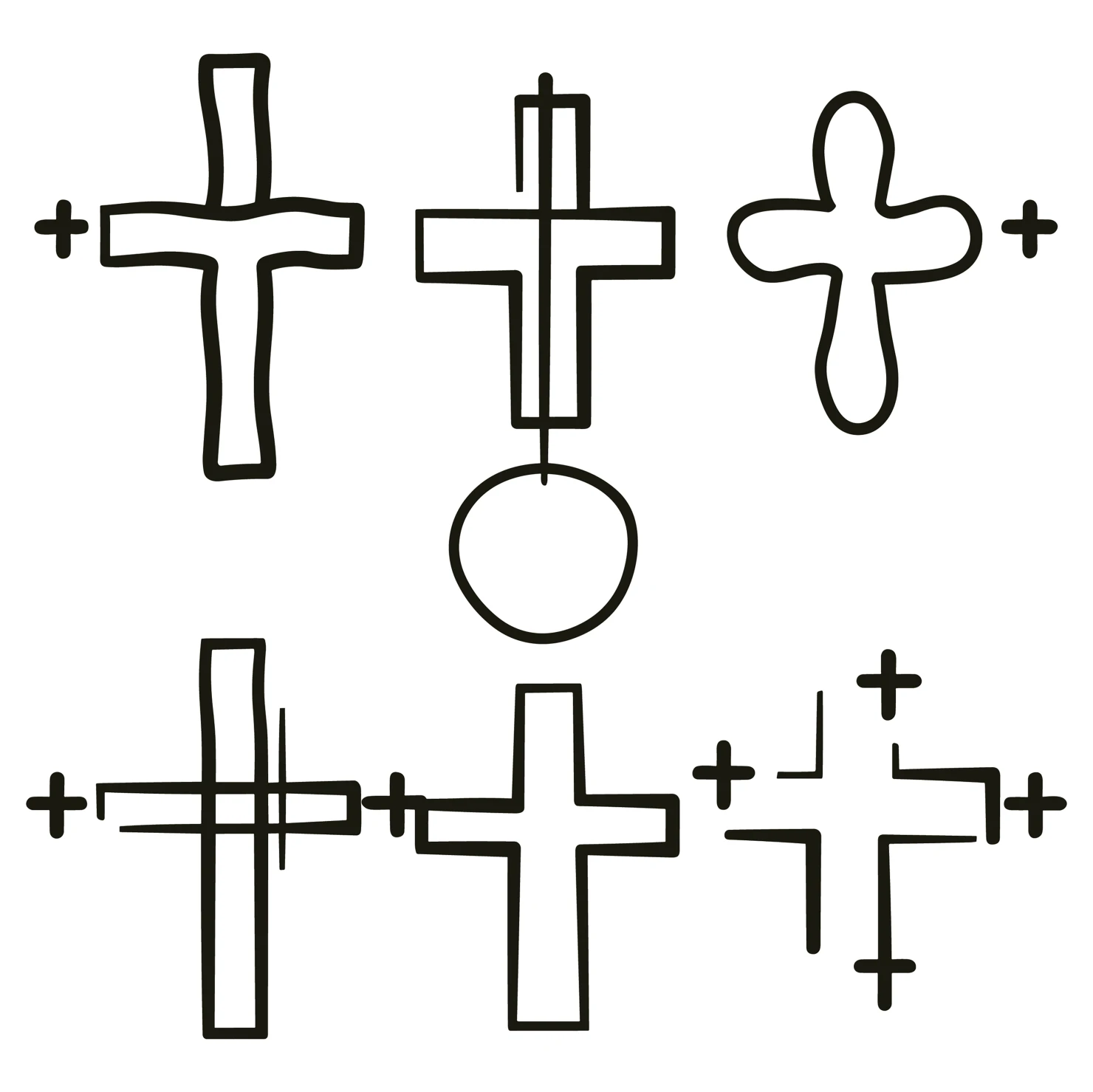 Cross customizable icon set design #34541