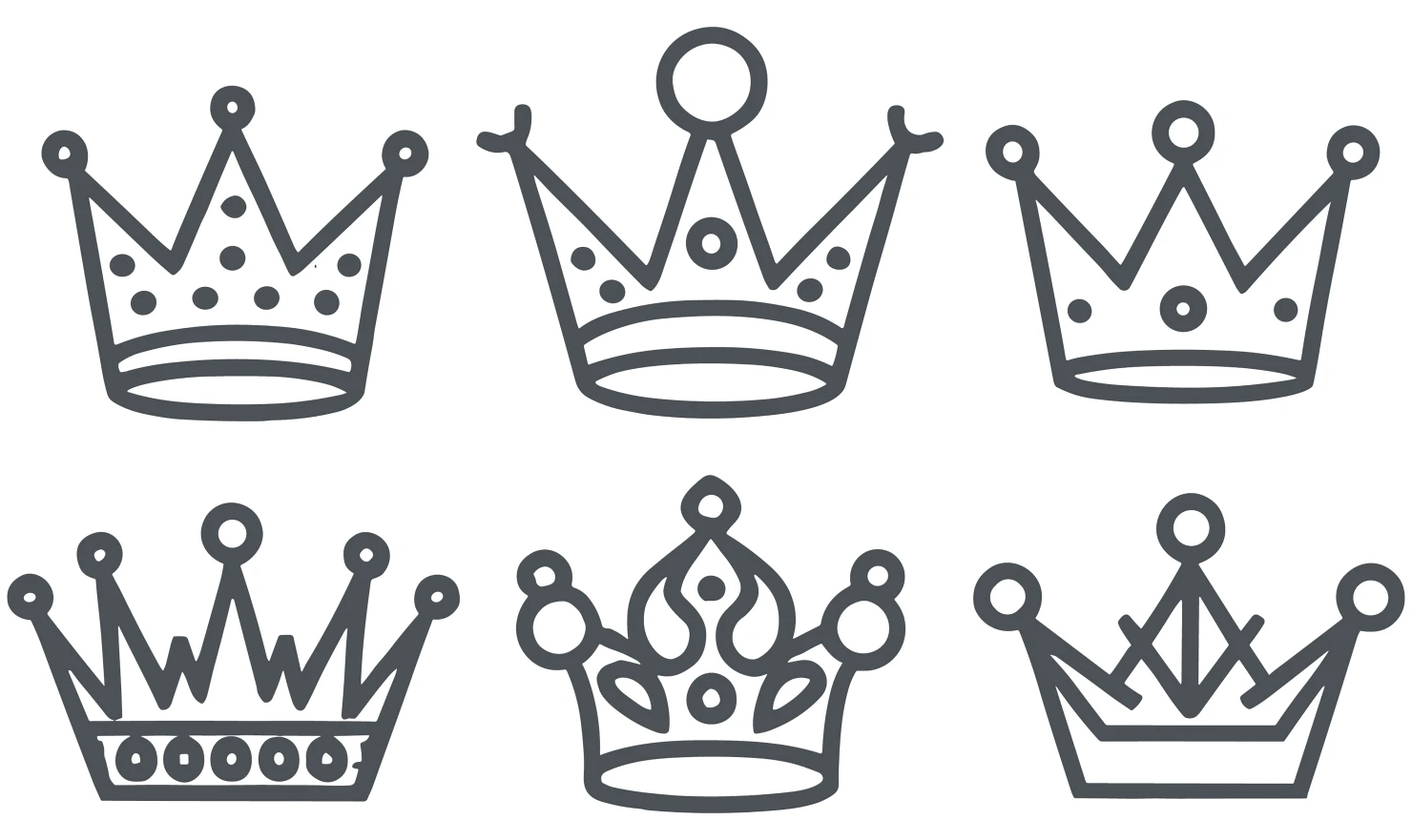 Crowns customizable icon set design #34558