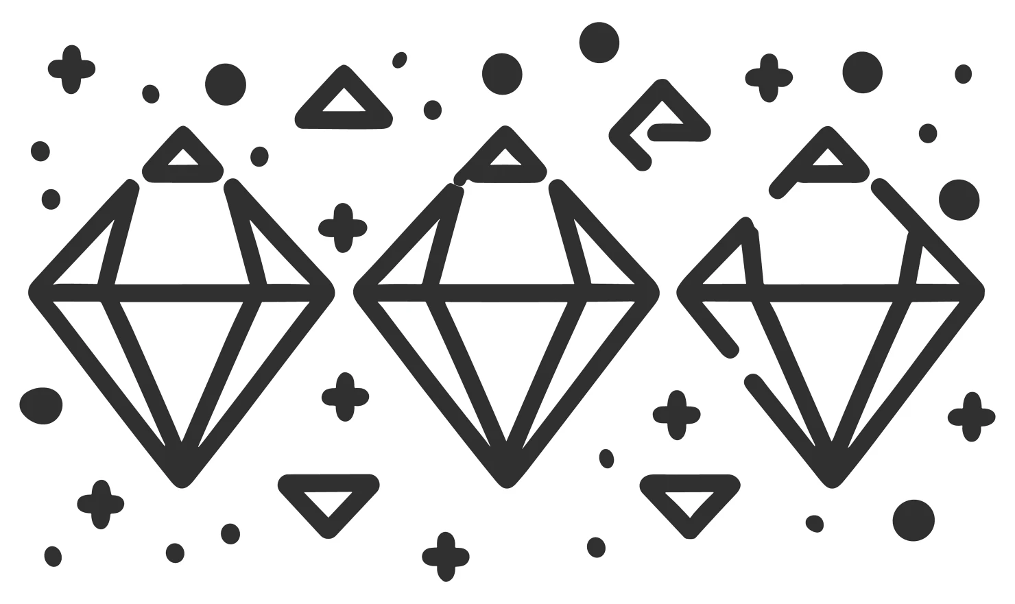 Diamonds customizable icon set design #34583