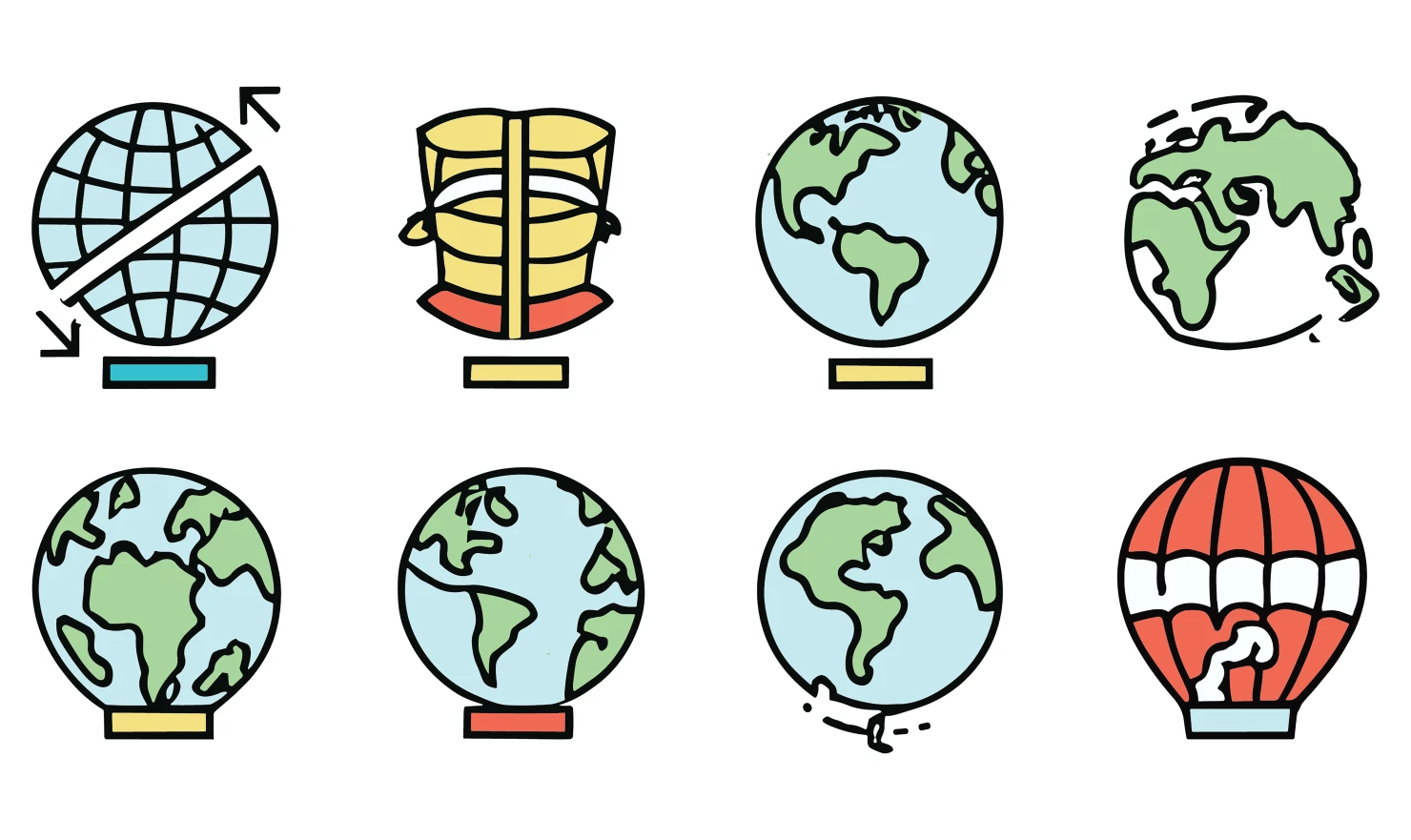 World customizable icon set design #34585