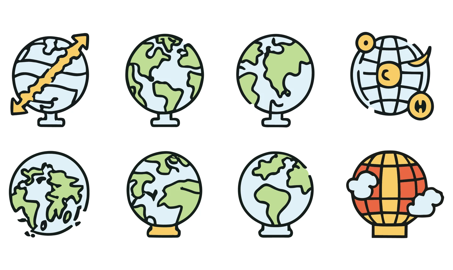 World customizable icon set design #34586