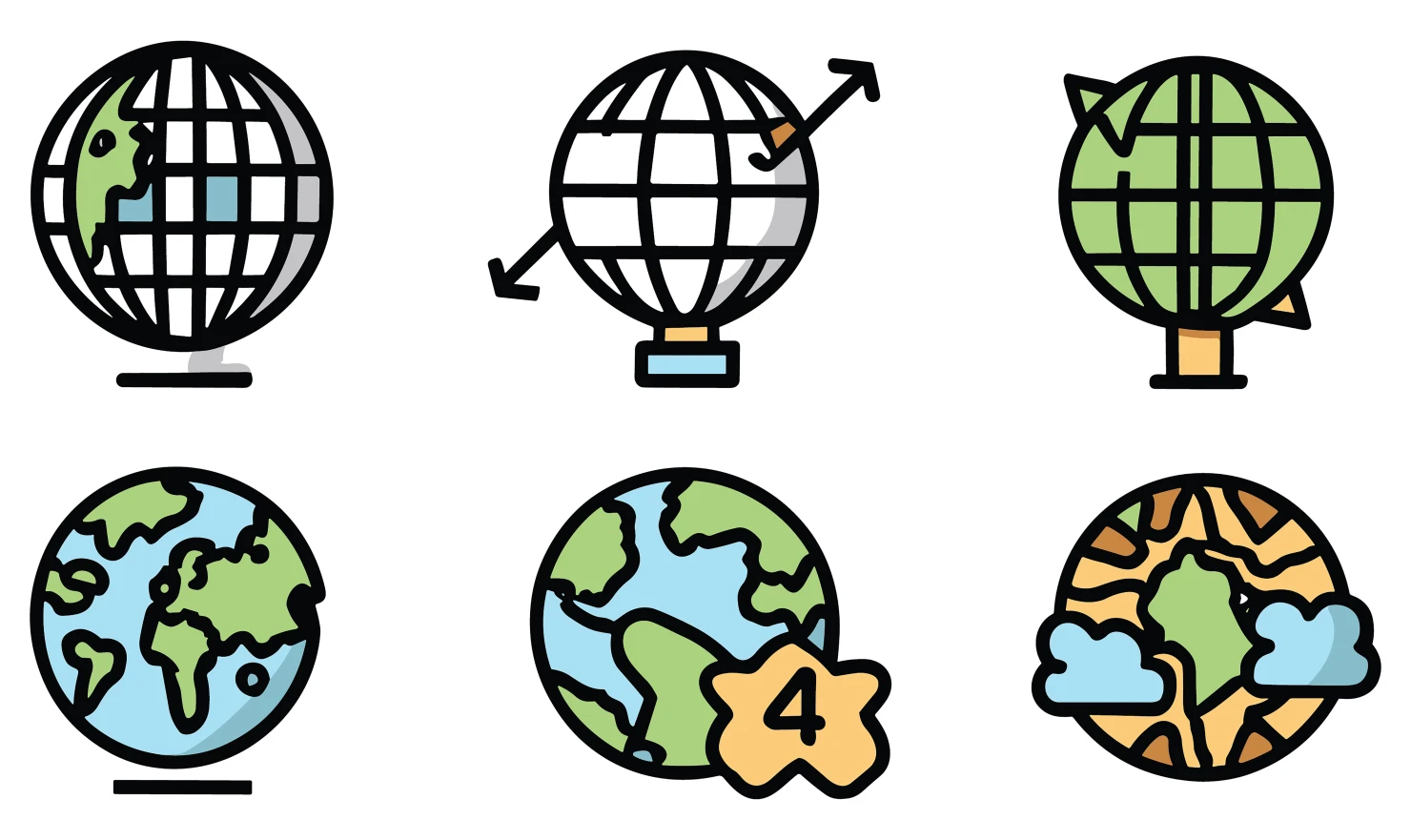 World customizable icon set design #34588