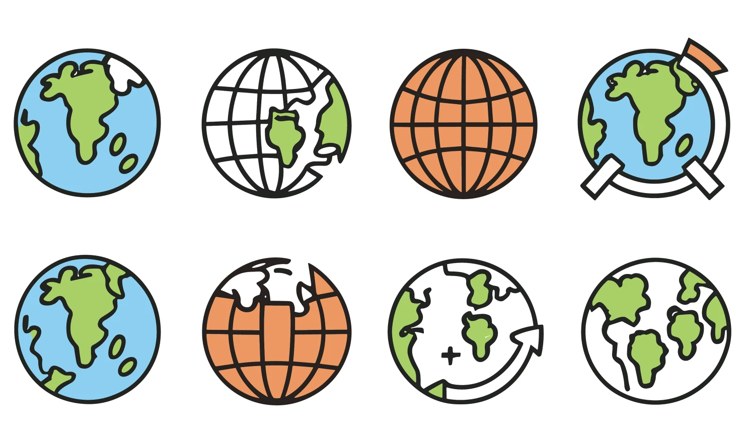 World customizable icon set design #34591