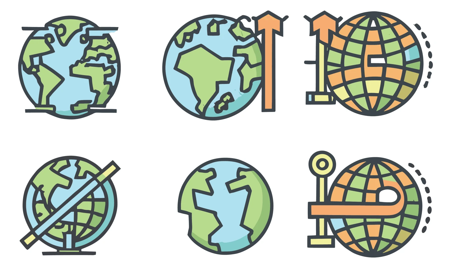 World customizable icon set design #34594
