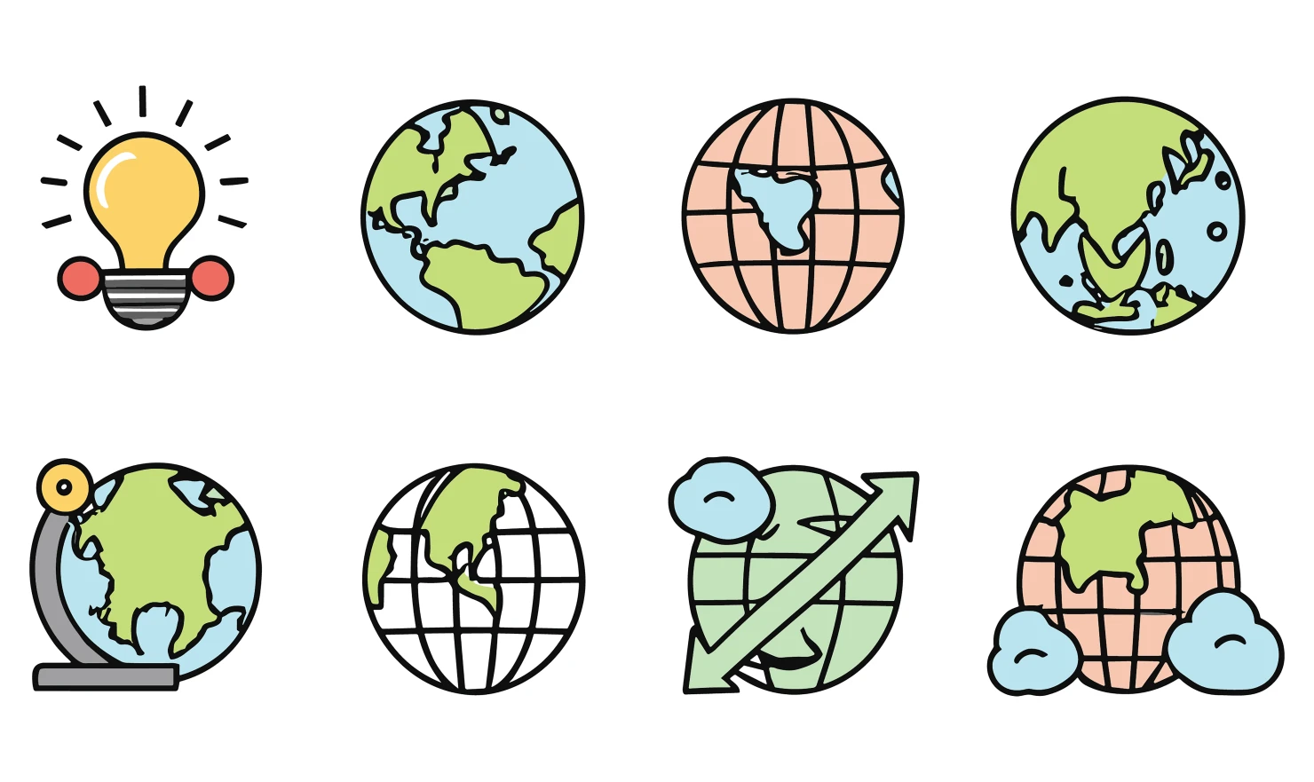 World customizable icon set design #34595