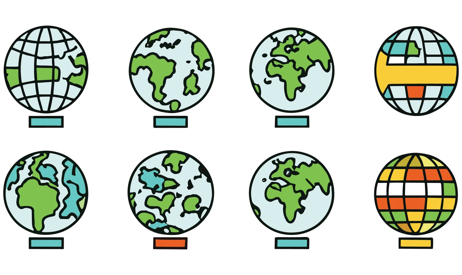 World customizable icon set design #34596