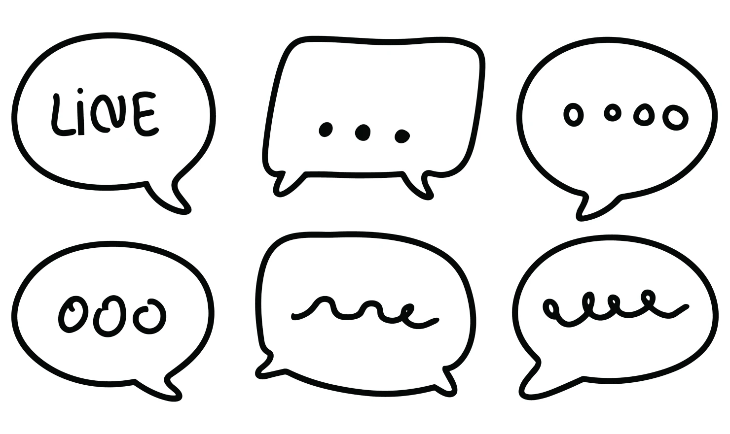 Chats customizable icon set design #34602