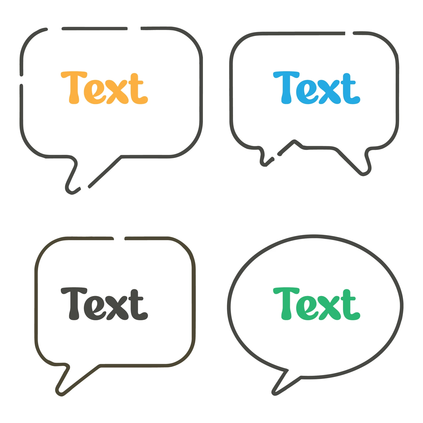 Chats customizable icon set design #34606