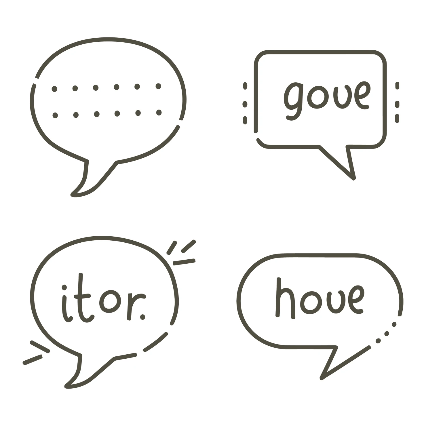 Chats customizable icon set design #34607