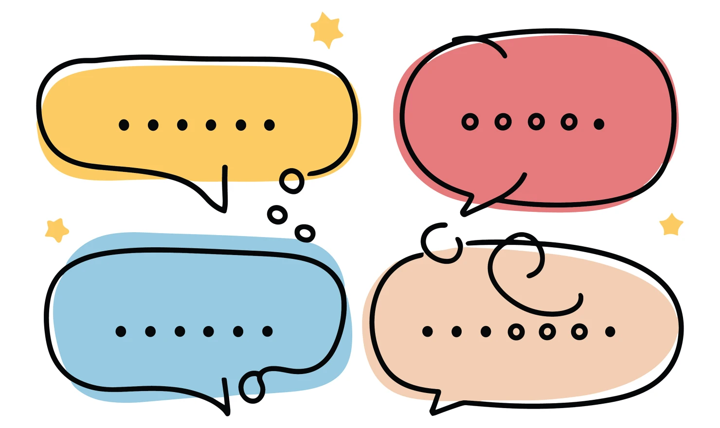 Chats customizable icon set design #34608