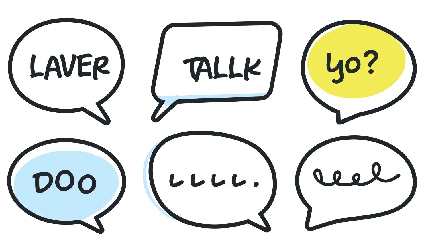 Chats customizable icon set design #34611