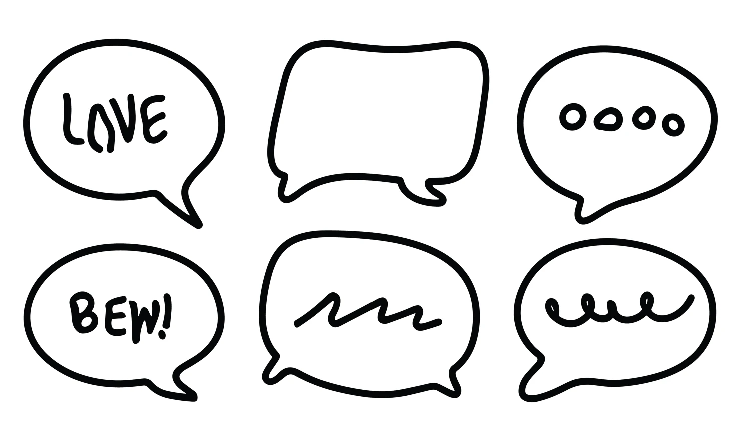 Chats customizable icon set design #34618