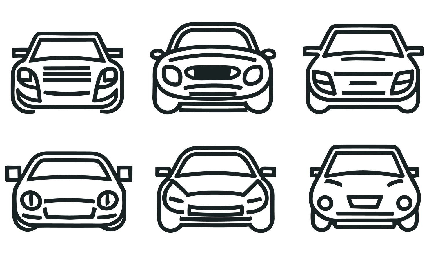 Cars customizable icon set design #34626