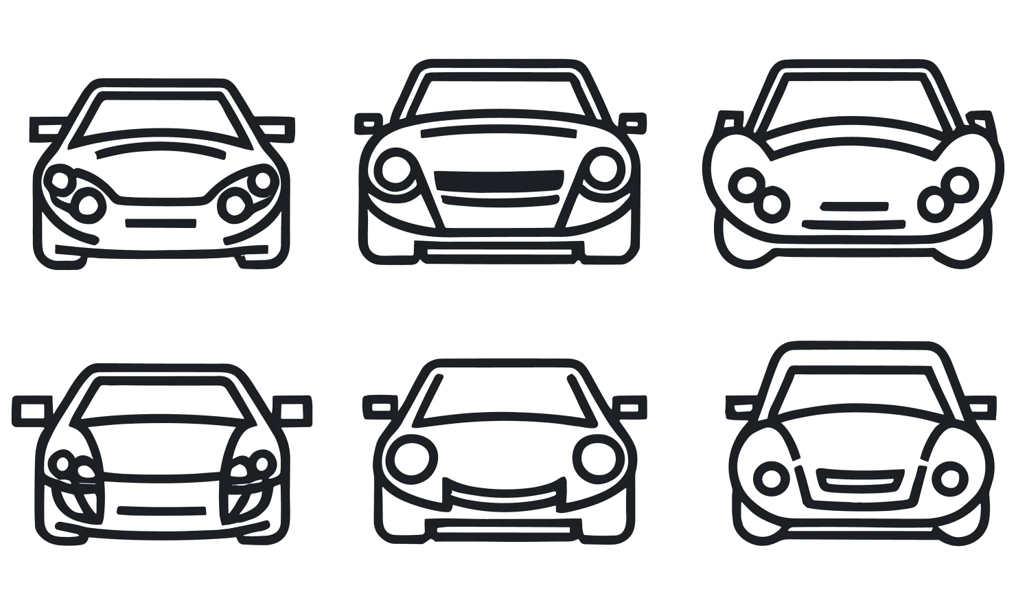 Cars customizable icon set design #34627