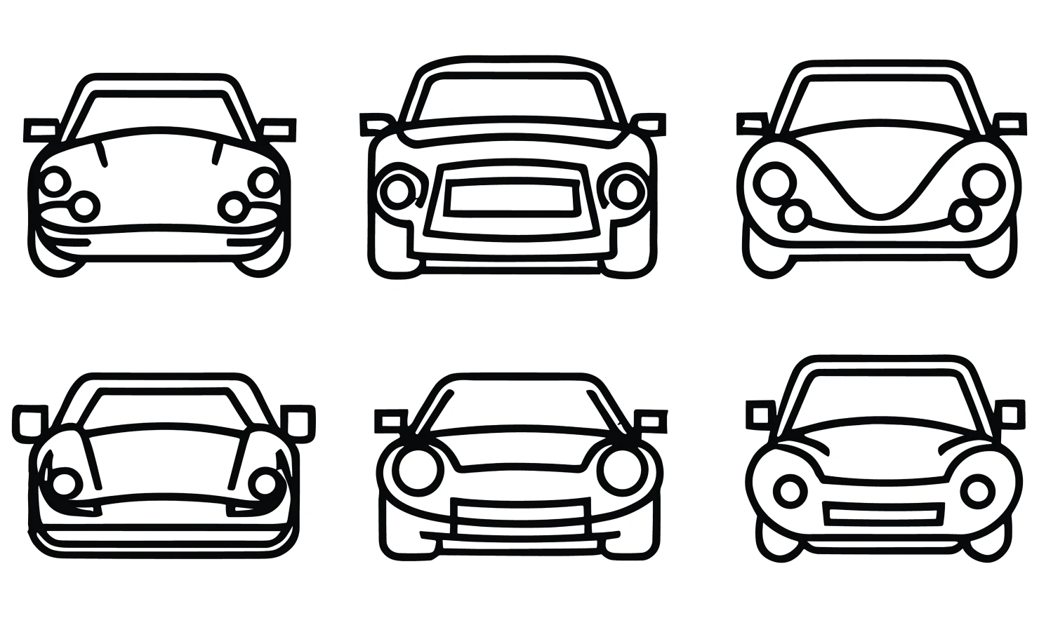 Cars customizable icon set design #34628