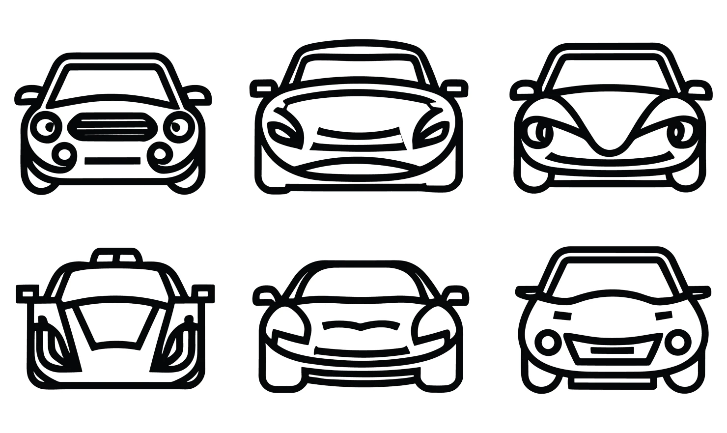Cars customizable icon set design #34629