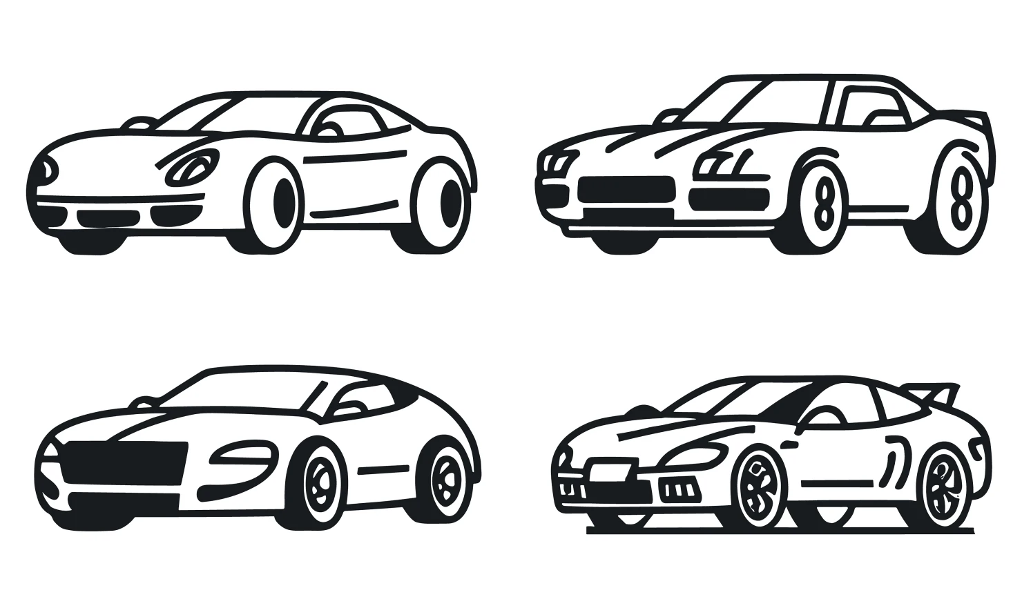 Cars customizable icon set design #34630