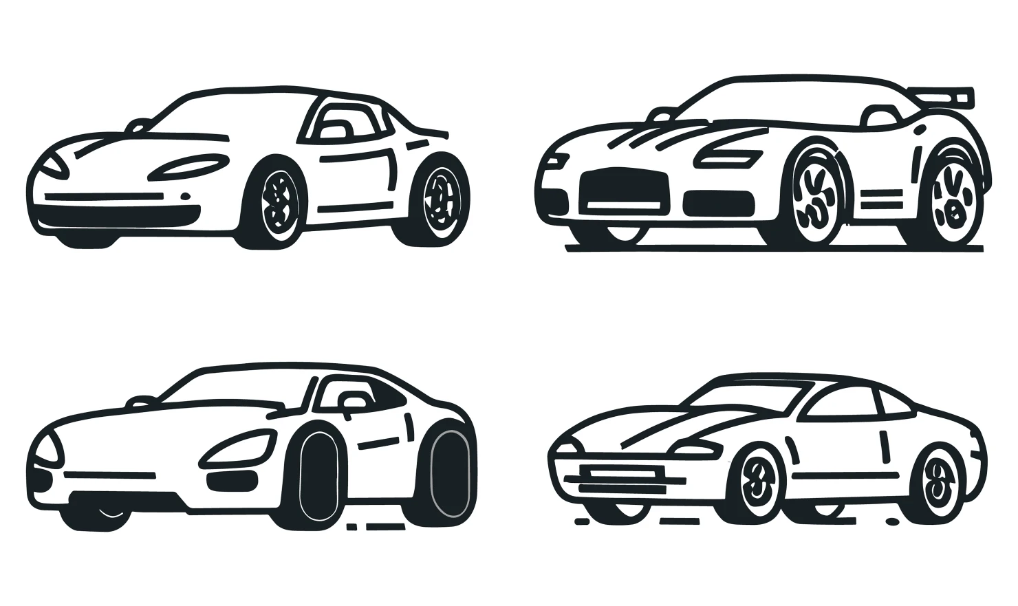 Cars customizable icon set design #34631