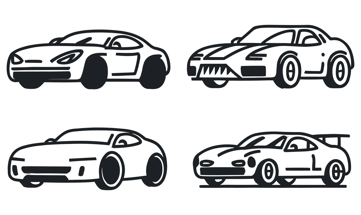 Cars customizable icon set design #34634