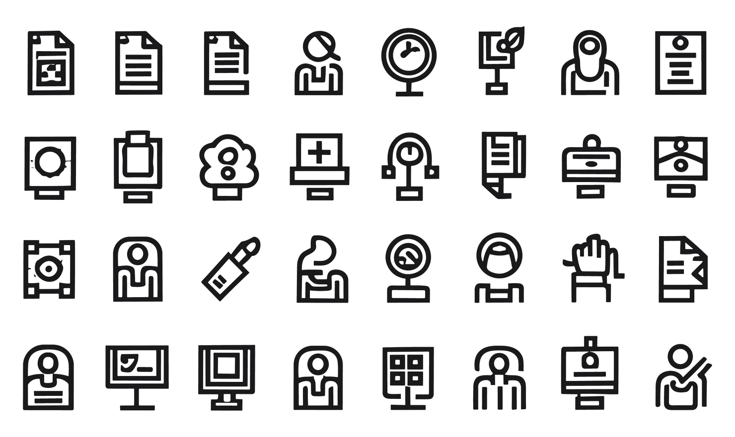 Icons customizable icon set design #34643