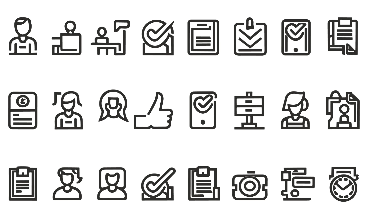 Icons customizable icon set design #34644