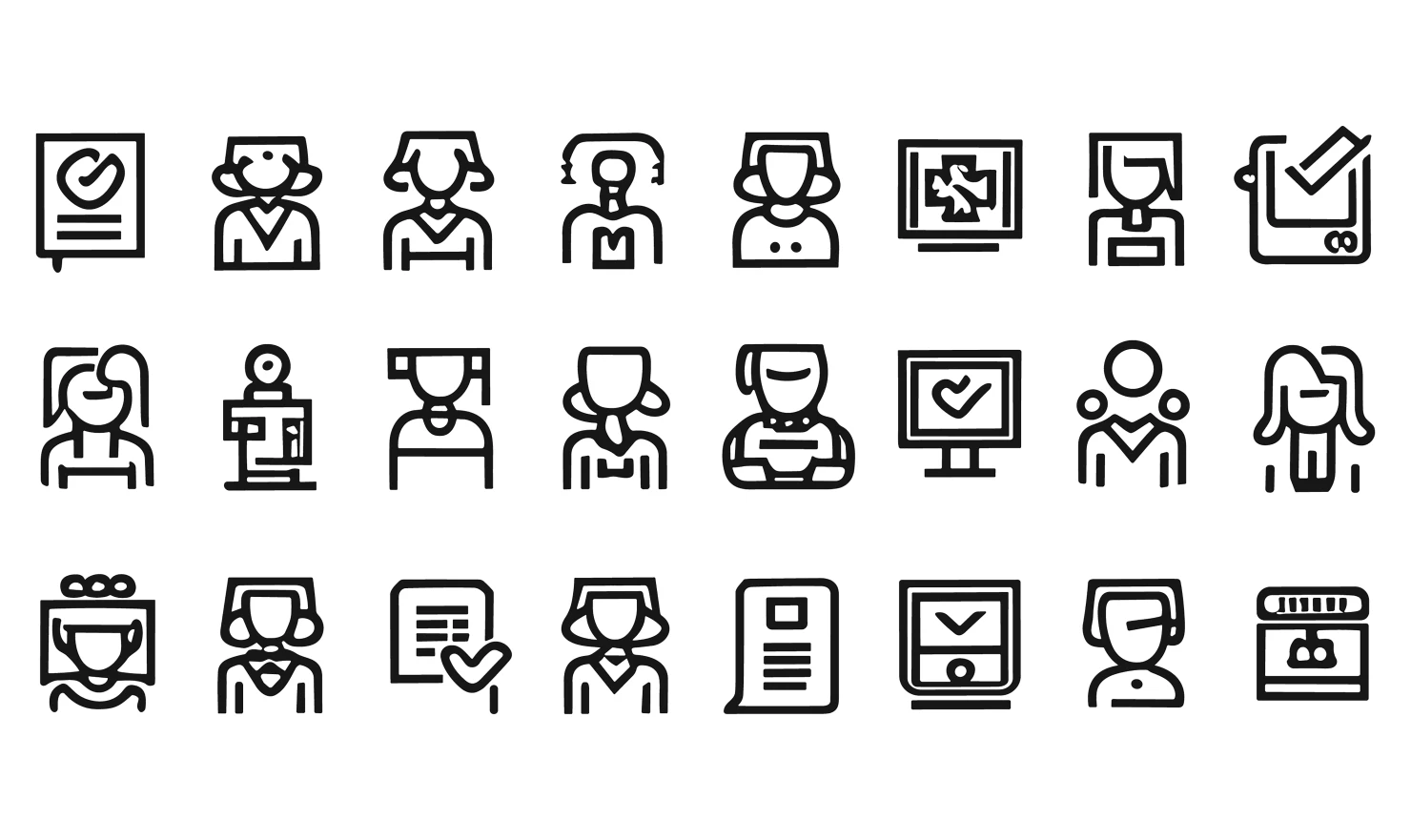 Icons customizable icon set design #34646