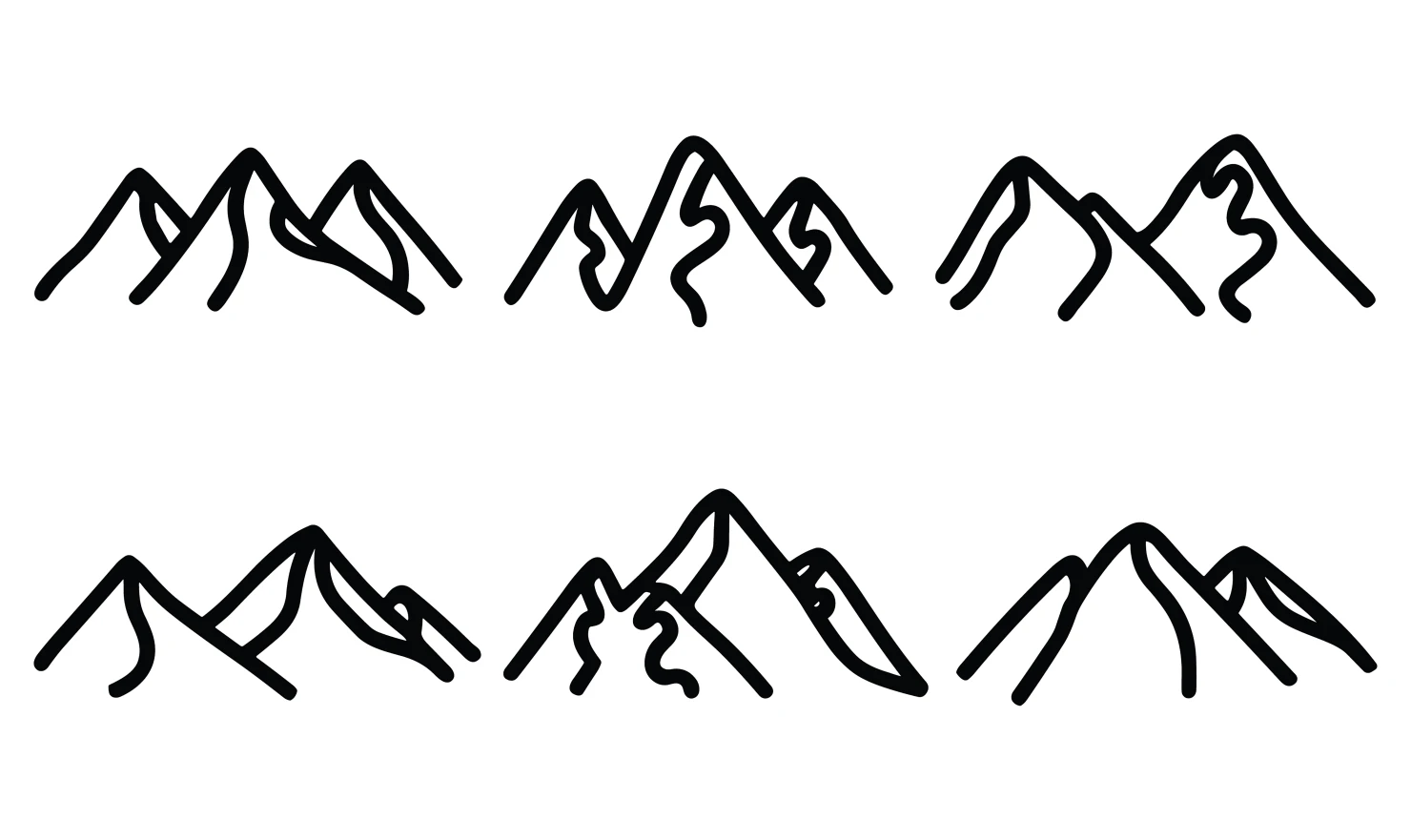 Mountains customizable icon set design #34664