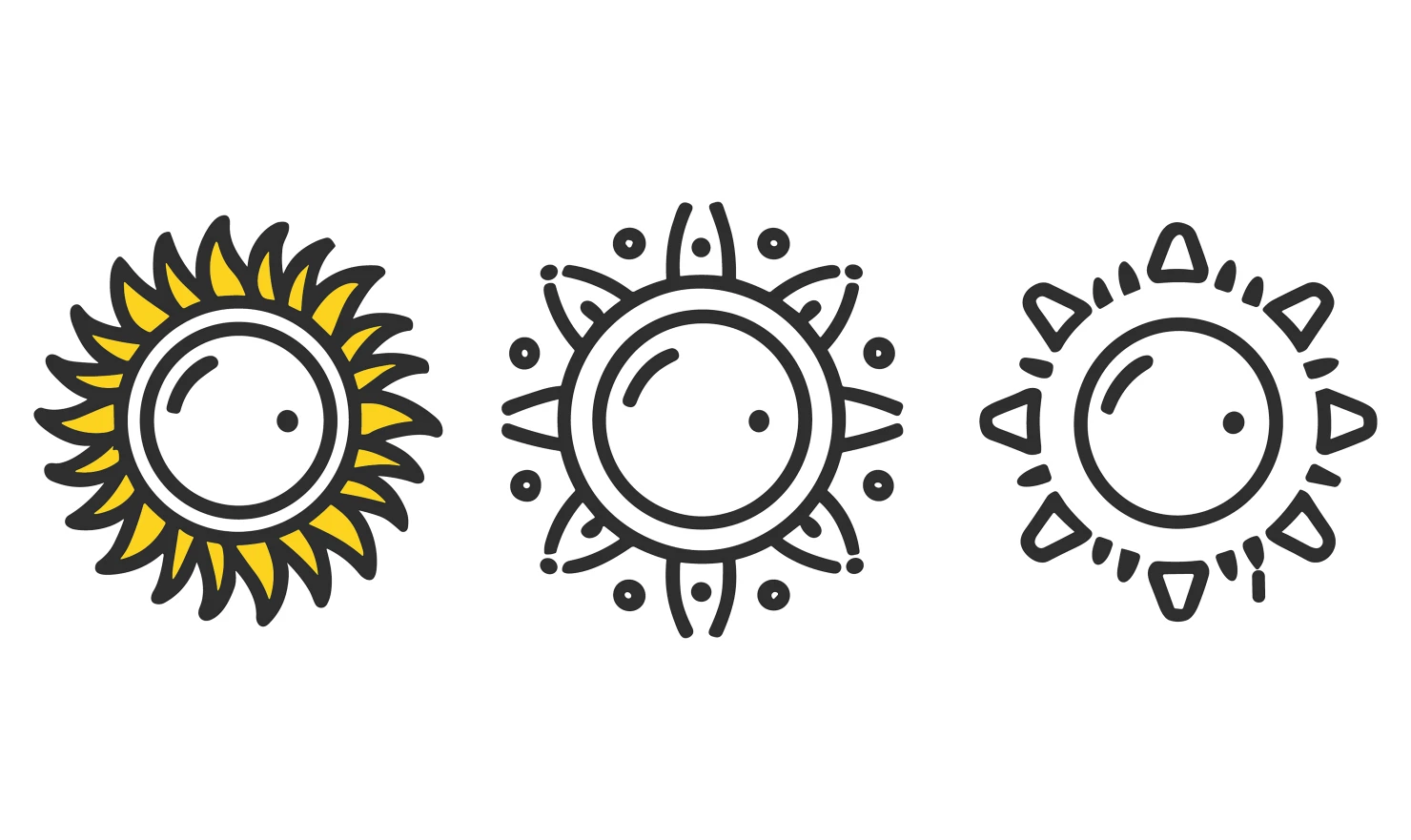 Sun customizable icon set design #34706