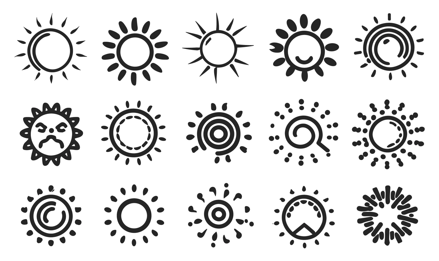 Sun customizable icon set design #34710