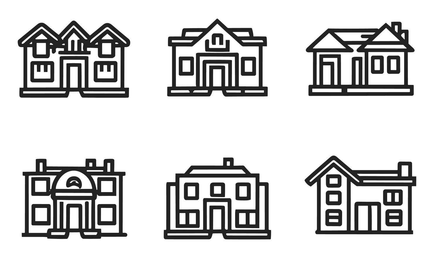 House customizable icon set design #34722