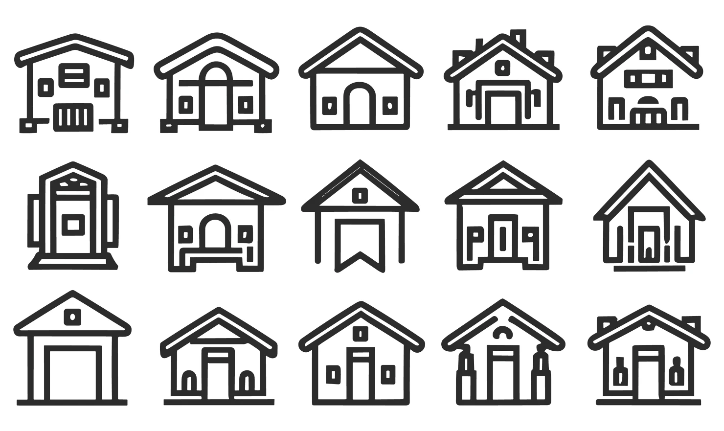House customizable icon set design #34724