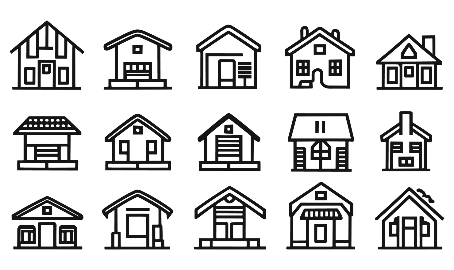 House customizable icon set design #34725