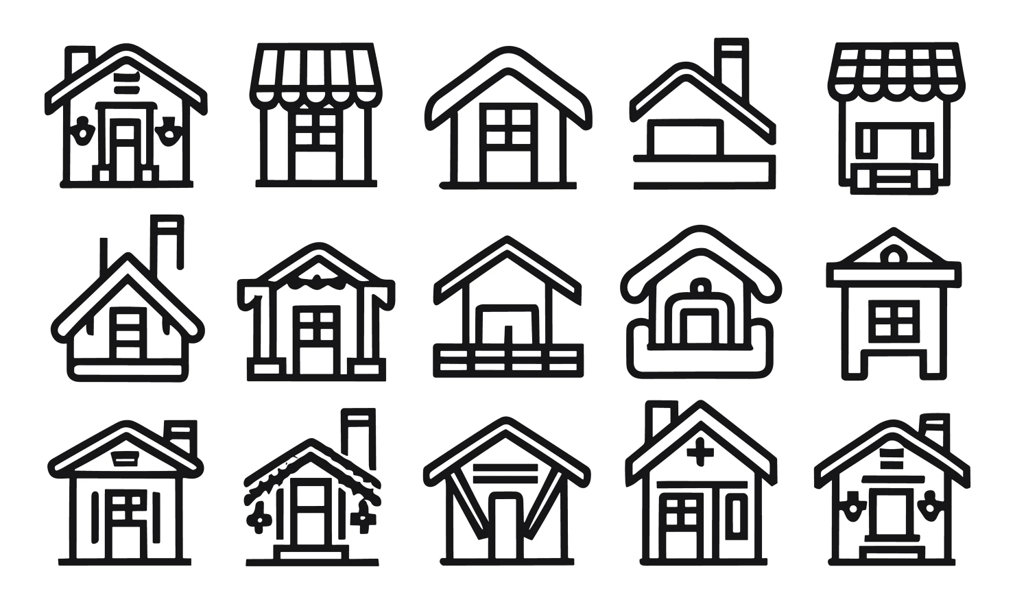 House customizable icon set design #34727