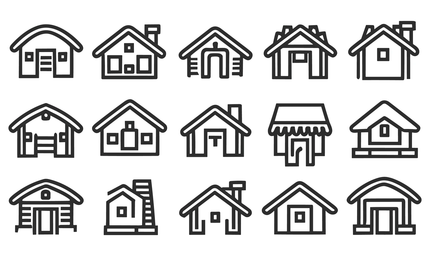 House customizable icon set design #34729