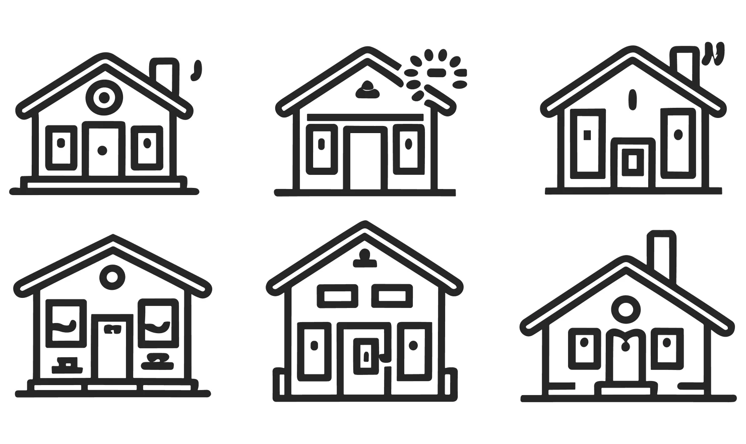 House customizable icon set design #34730