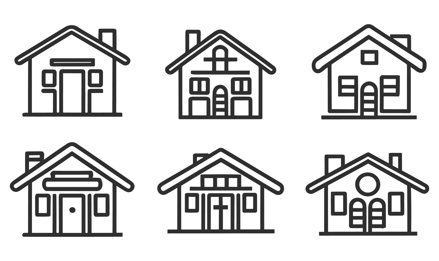 House customizable icon set design #34731