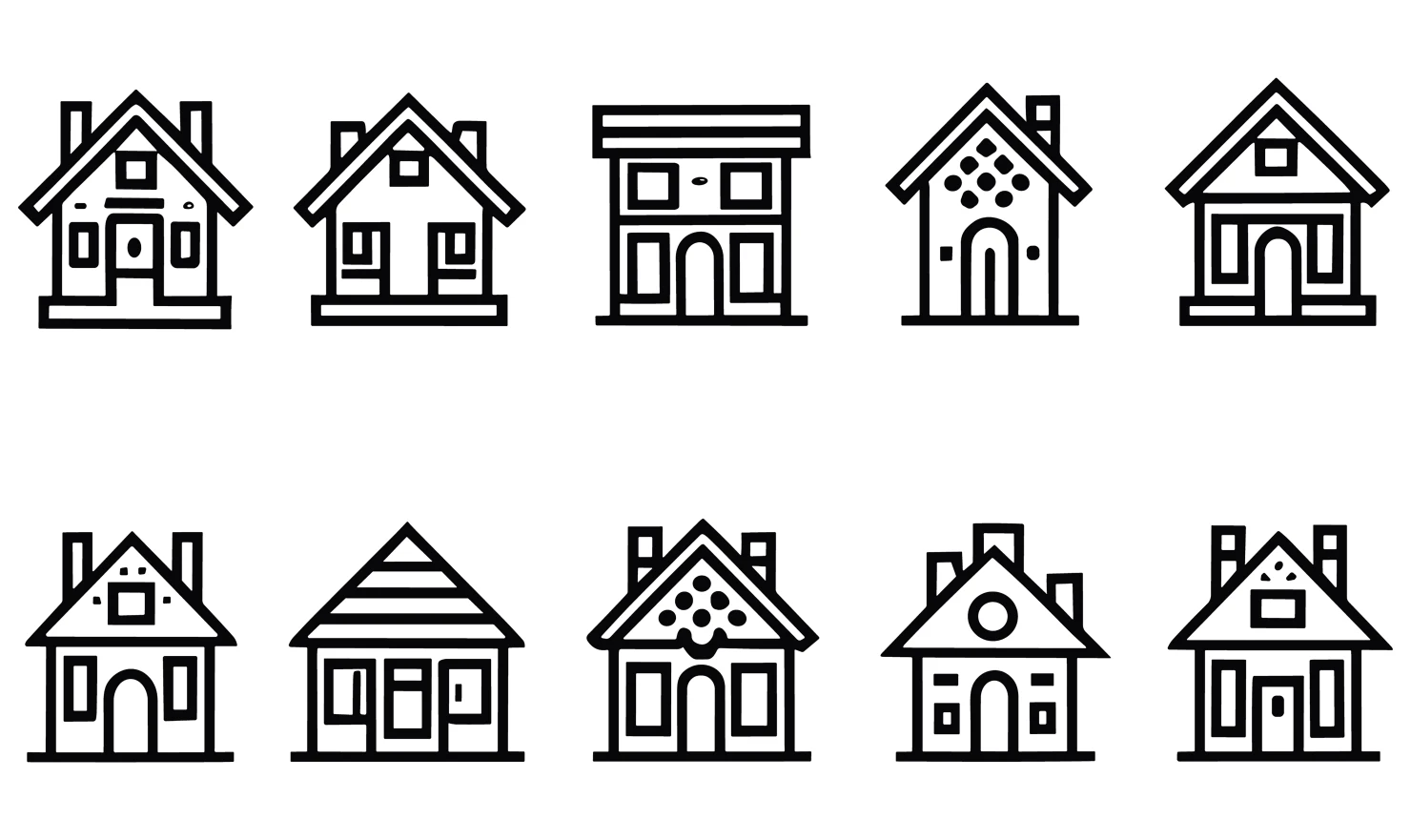 House customizable icon set design #34732