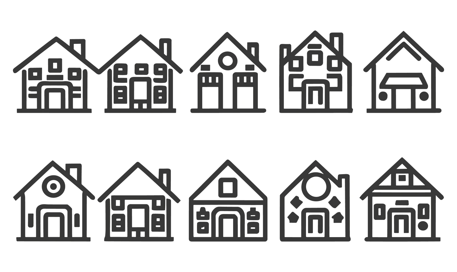 House customizable icon set design #34733