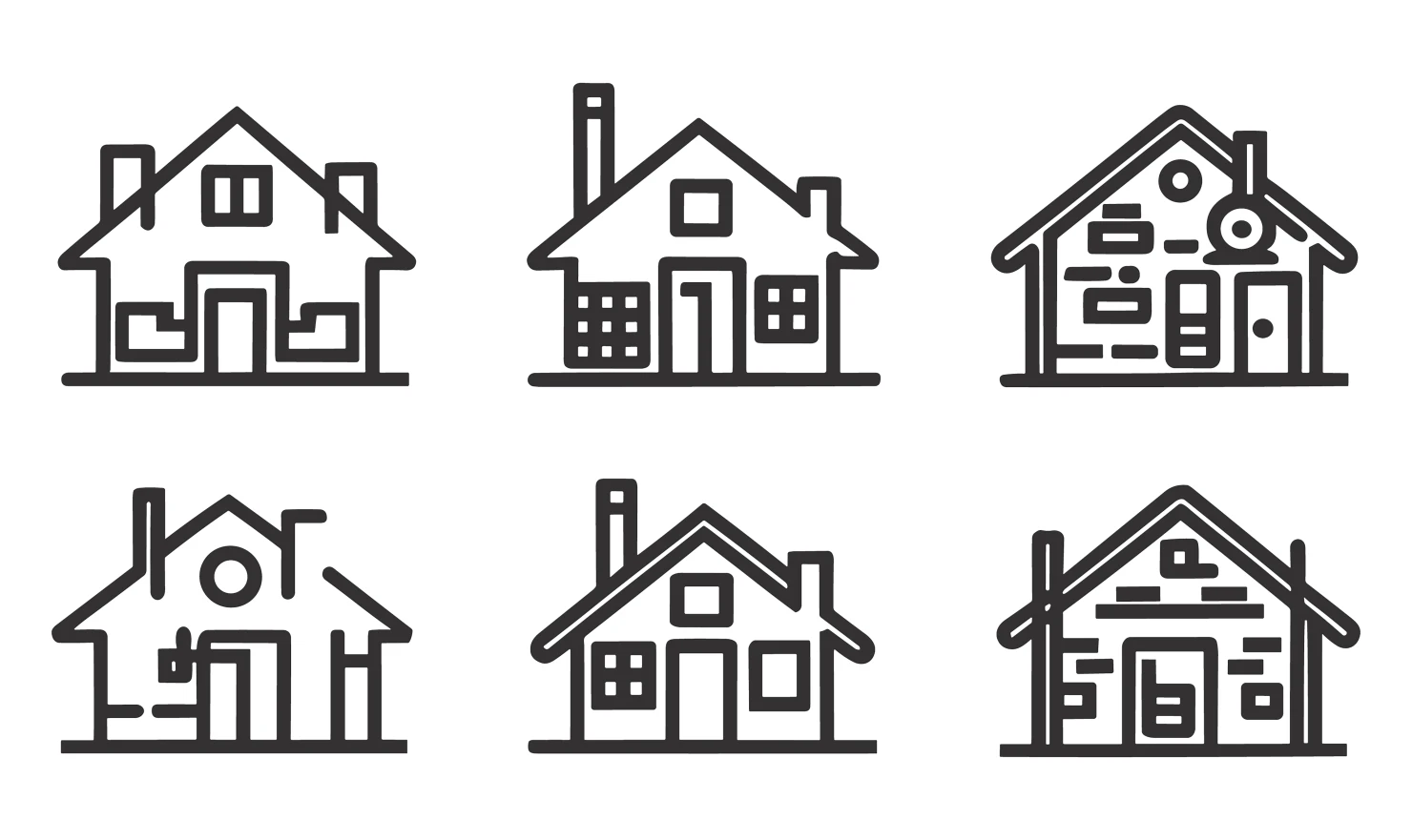 House customizable icon set design #34734