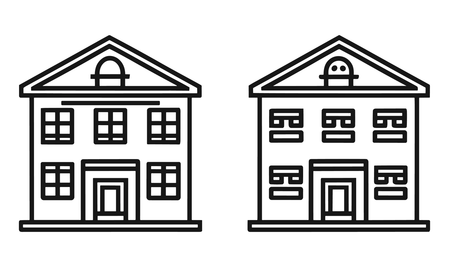 House customizable icon set design #34735