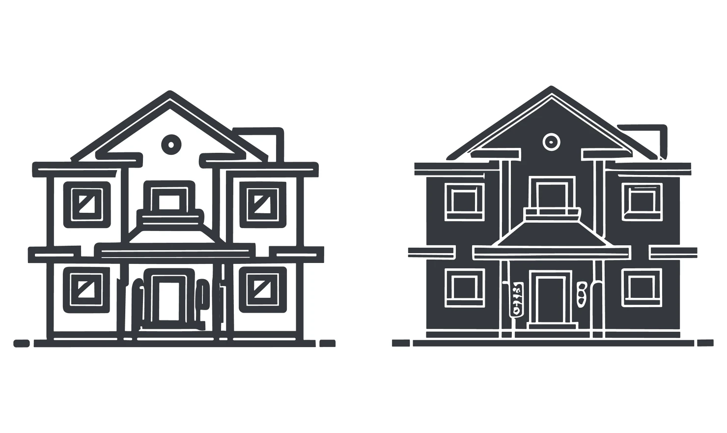 House customizable icon set design #34737