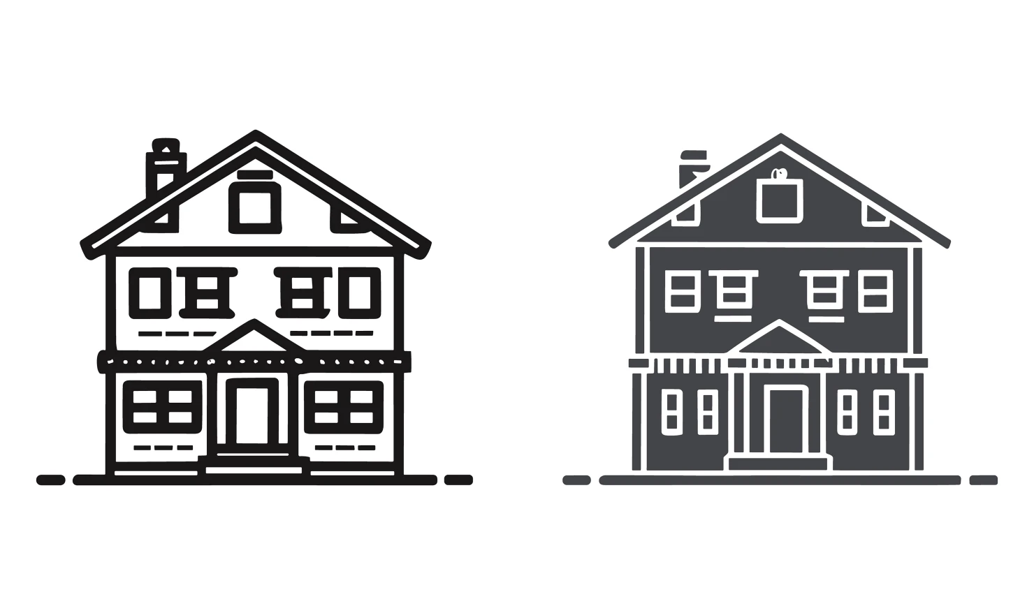House customizable icon set design #34738