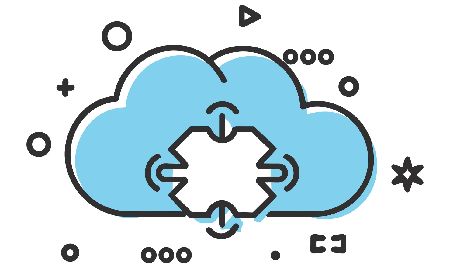 Clouds customizable icon set design #34740