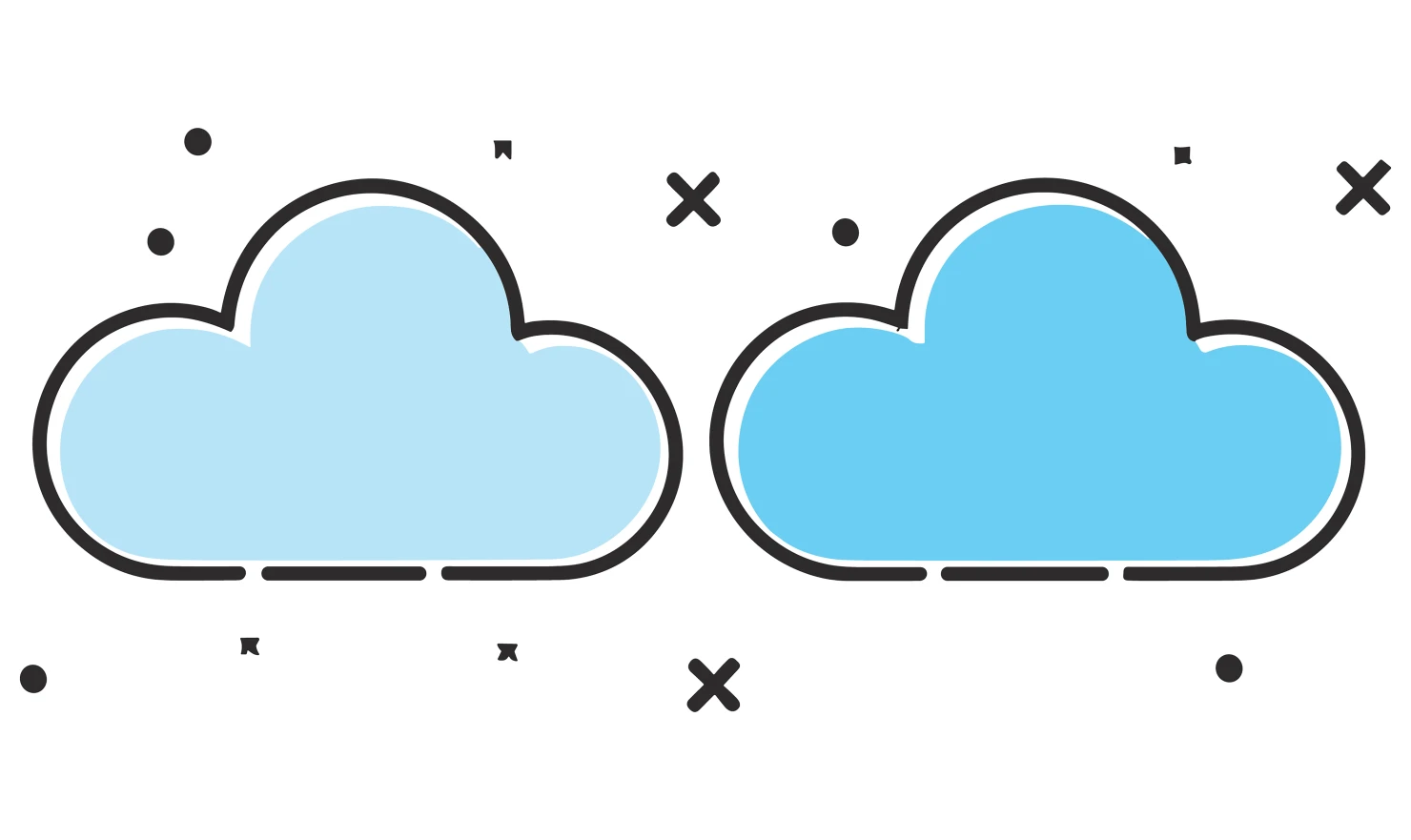 Clouds customizable icon set design #34757
