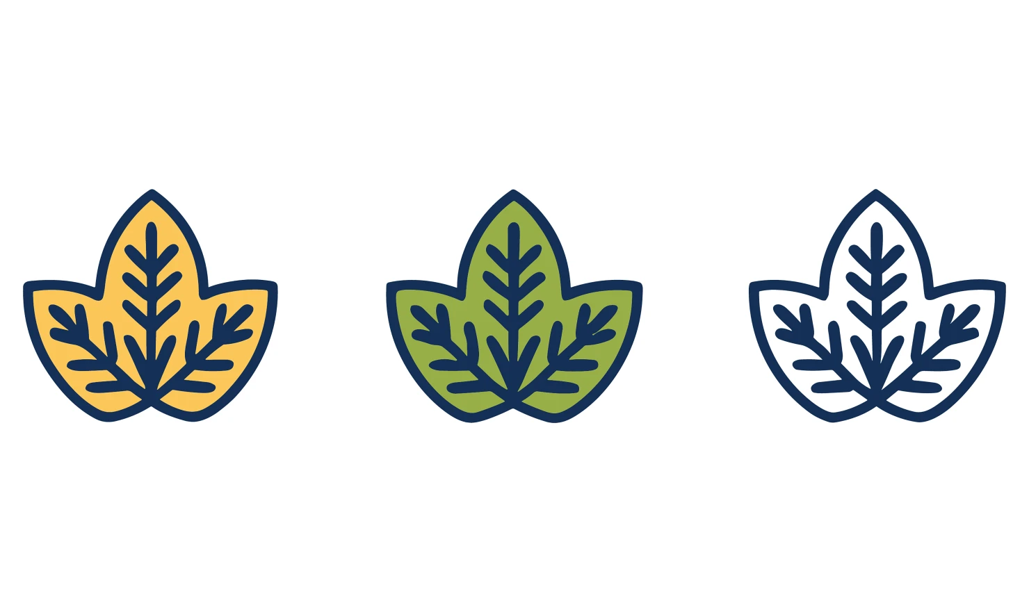 Leaves customizable icon set design #34766