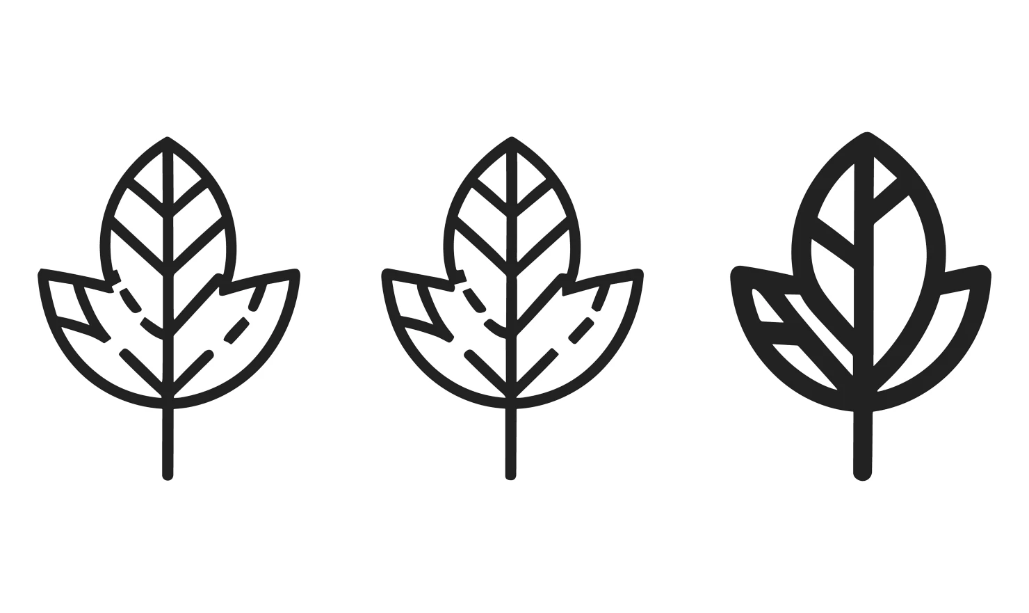 Leaves customizable icon set design #34768