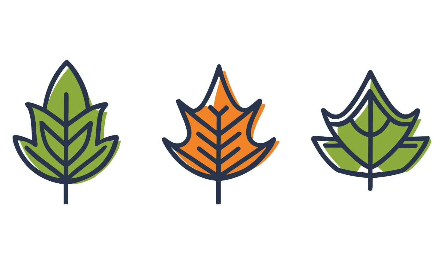 Leaves customizable icon set design #34769